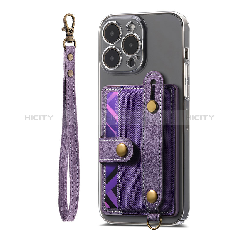 Silikon Hülle Handyhülle Gummi Schutzhülle Flexible Leder Tasche SD6 für Apple iPhone 16 Pro Max Violett