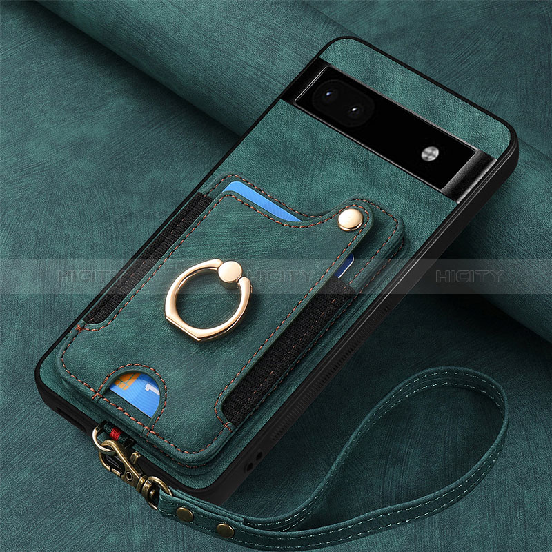 Silikon Hülle Handyhülle Gummi Schutzhülle Flexible Leder Tasche SD6 für Google Pixel 8 Pro 5G Grün