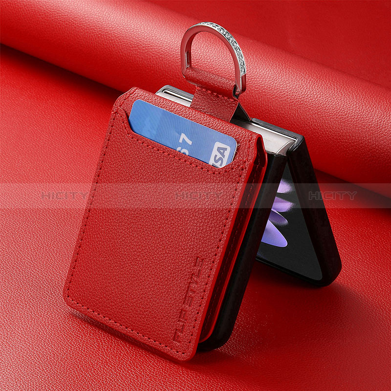 Silikon Hülle Handyhülle Gummi Schutzhülle Flexible Leder Tasche SD6 für Motorola Moto Razr 40 5G Rot Plus