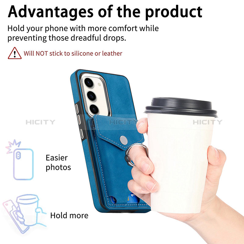 Silikon Hülle Handyhülle Gummi Schutzhülle Flexible Leder Tasche SD6 für Samsung Galaxy S22 5G