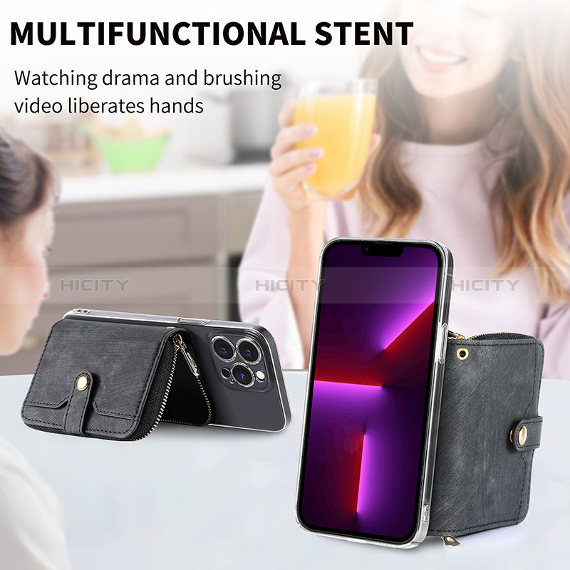 Silikon Hülle Handyhülle Gummi Schutzhülle Flexible Leder Tasche SD8 für Apple iPhone 14 Pro groß