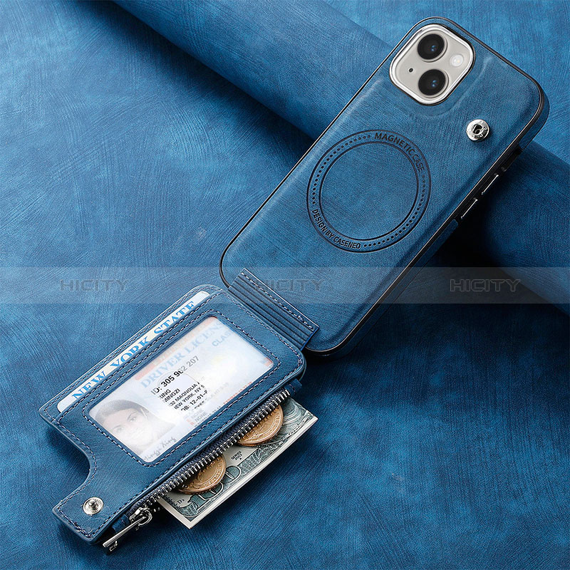 Silikon Hülle Handyhülle Gummi Schutzhülle Flexible Leder Tasche SD9 für Apple iPhone 13 Blau