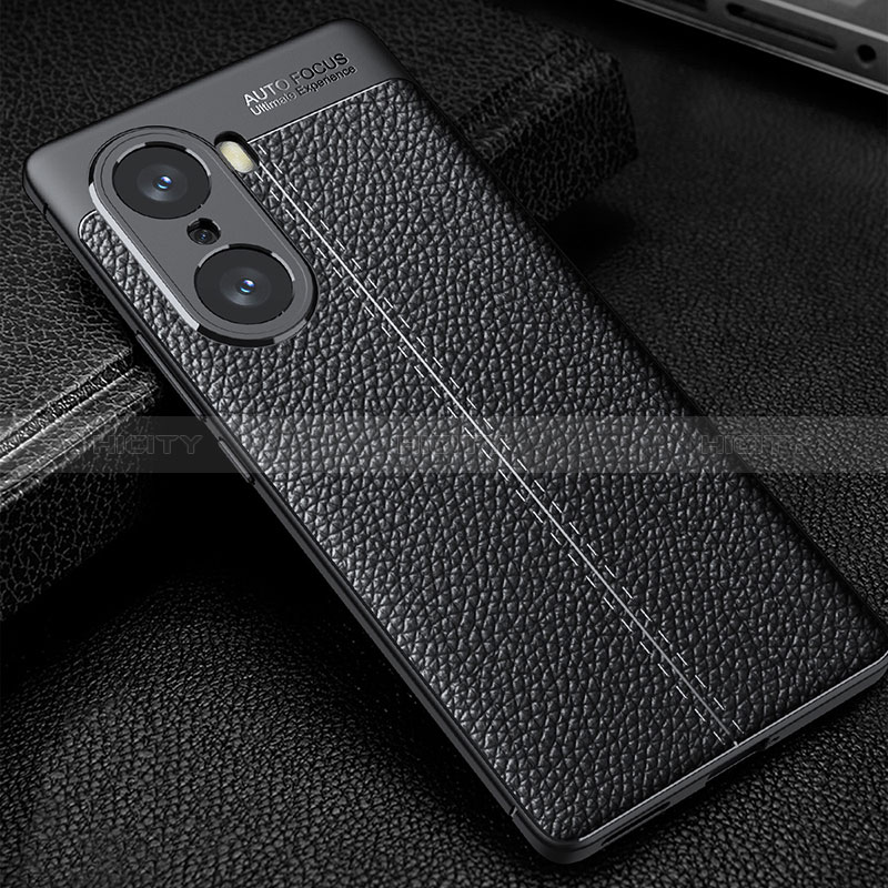 Silikon Hülle Handyhülle Gummi Schutzhülle Flexible Leder Tasche WL1 für Huawei Honor 60 5G Schwarz