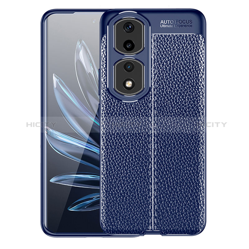 Silikon Hülle Handyhülle Gummi Schutzhülle Flexible Leder Tasche WL1 für Huawei Honor 90 Pro 5G Blau