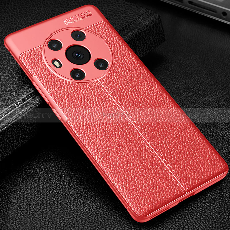 Silikon Hülle Handyhülle Gummi Schutzhülle Flexible Leder Tasche WL1 für Huawei Honor Magic3 5G Rot Plus