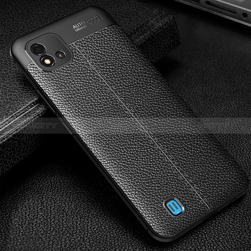 Silikon Hülle Handyhülle Gummi Schutzhülle Flexible Leder Tasche WL1 für Realme C11 (2021) Schwarz