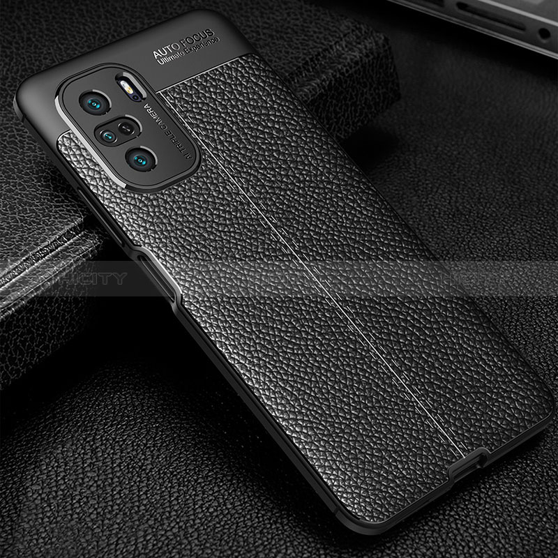 Silikon Hülle Handyhülle Gummi Schutzhülle Flexible Leder Tasche WL1 für Xiaomi Poco F3 5G Schwarz