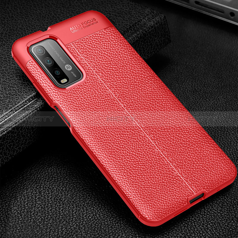 Silikon Hülle Handyhülle Gummi Schutzhülle Flexible Leder Tasche WL1 für Xiaomi Redmi 9 Power Rot