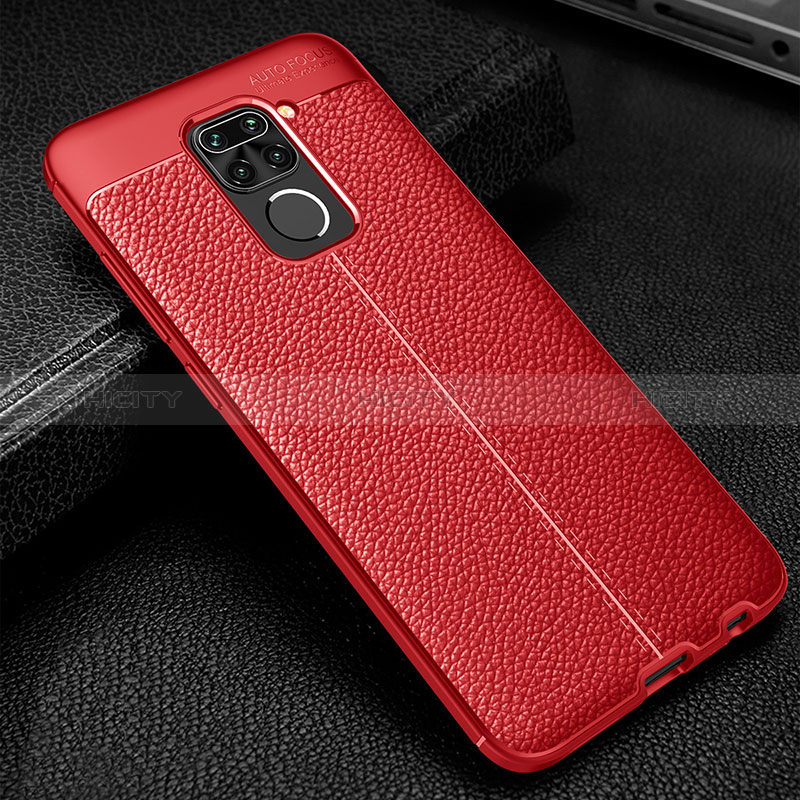 Silikon Hülle Handyhülle Gummi Schutzhülle Flexible Leder Tasche WL1 für Xiaomi Redmi Note 9 Rot Plus