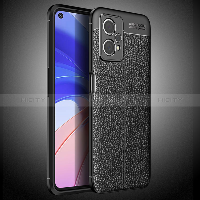 Silikon Hülle Handyhülle Gummi Schutzhülle Flexible Leder Tasche WL2 für Realme 9 Pro 5G Schwarz