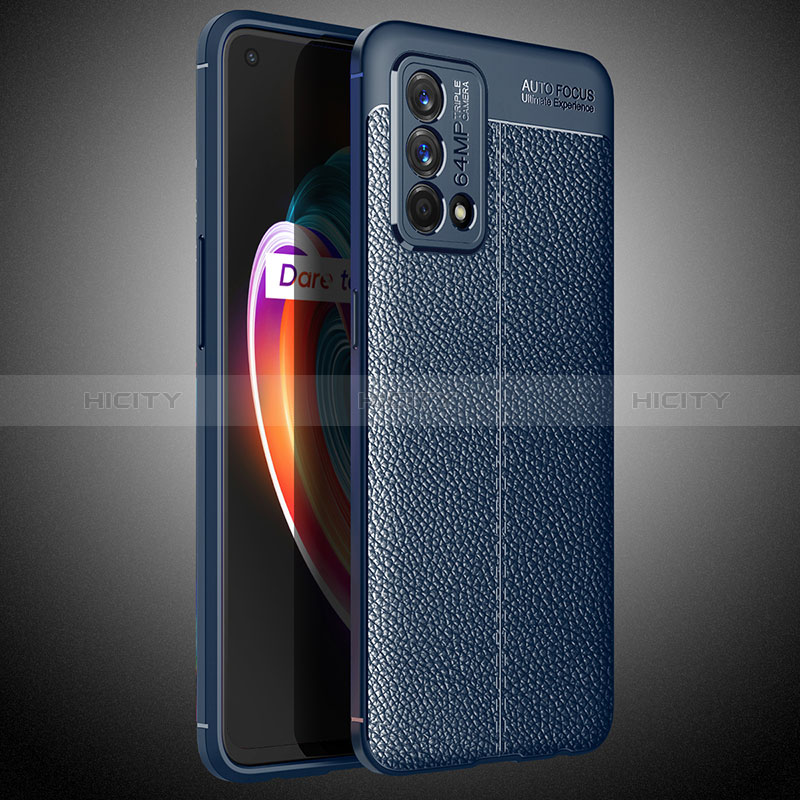 Silikon Hülle Handyhülle Gummi Schutzhülle Flexible Leder Tasche WL2 für Realme GT Master 5G Blau