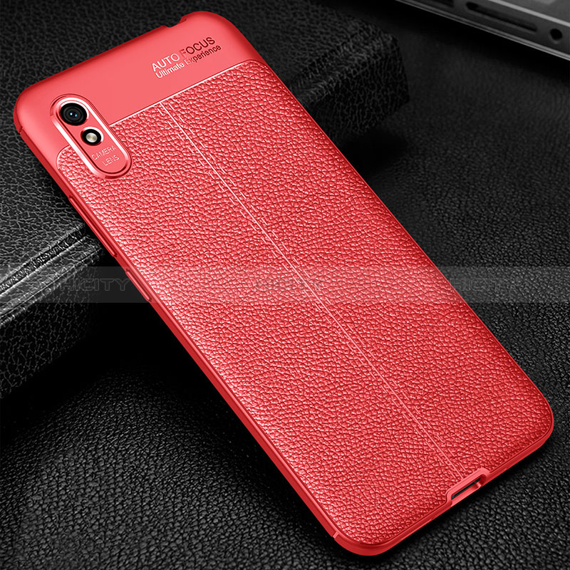 Silikon Hülle Handyhülle Gummi Schutzhülle Flexible Leder Tasche WL2 für Xiaomi Redmi 9A Rot