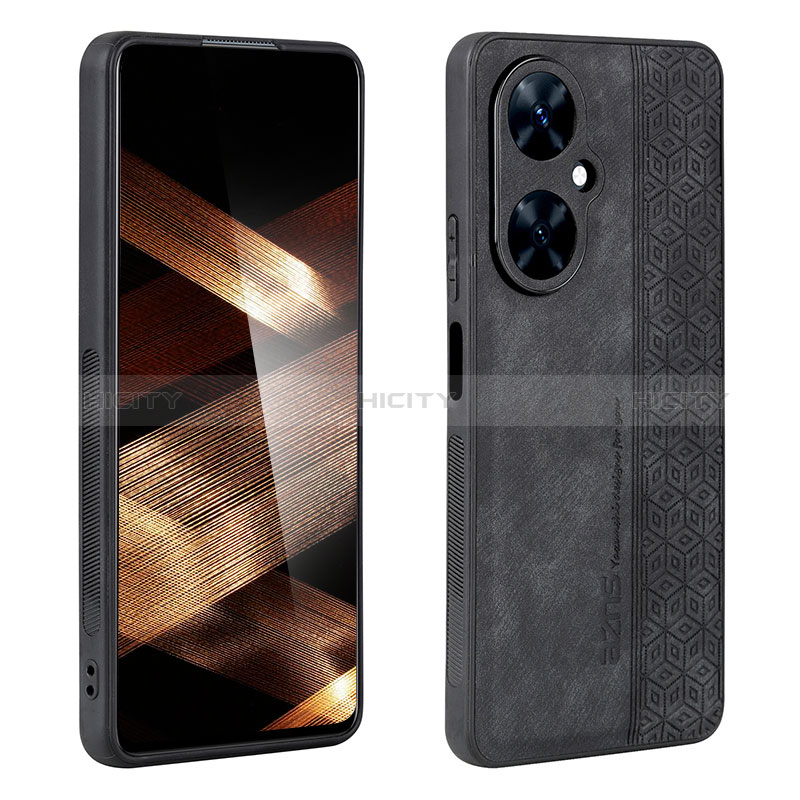 Silikon Hülle Handyhülle Gummi Schutzhülle Flexible Leder Tasche YZ1 für Huawei Nova 11i Schwarz