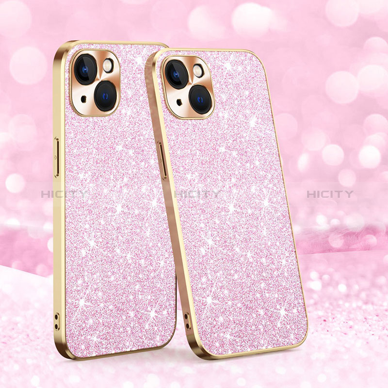 Silikon Hülle Handyhülle Gummi Schutzhülle Flexible Tasche Bling-Bling AC1 für Apple iPhone 14 Plus groß