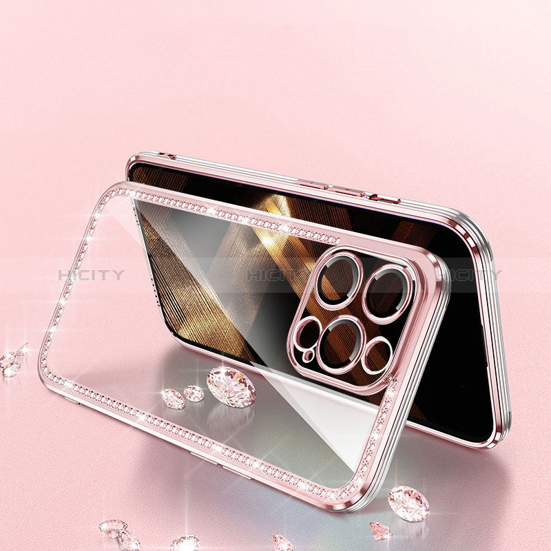 Silikon Hülle Handyhülle Gummi Schutzhülle Flexible Tasche Bling-Bling AT2 für Apple iPhone 14 Pro groß