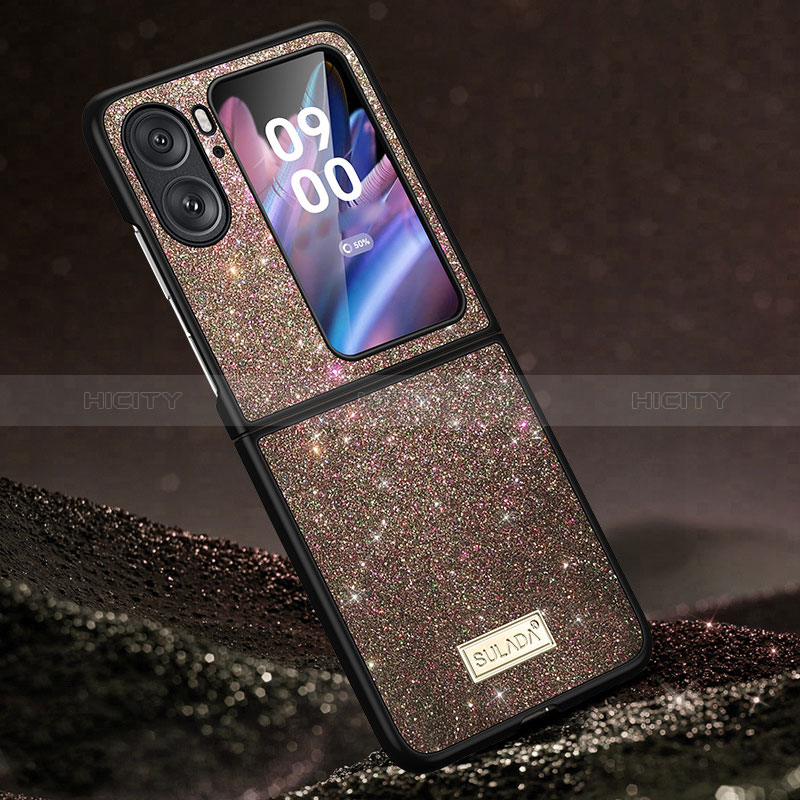 Silikon Hülle Handyhülle Gummi Schutzhülle Flexible Tasche Bling-Bling LD1 für Oppo Find N2 Flip 5G groß