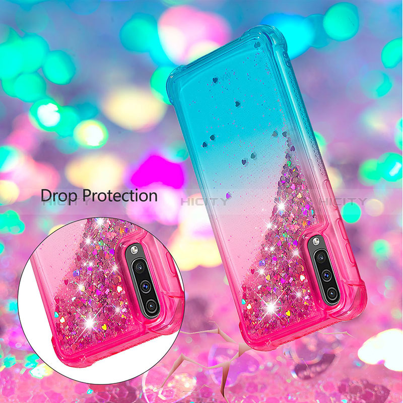 Silikon Hülle Handyhülle Gummi Schutzhülle Flexible Tasche Bling-Bling mit Schlüsselband Lanyard S01 für Samsung Galaxy A50S