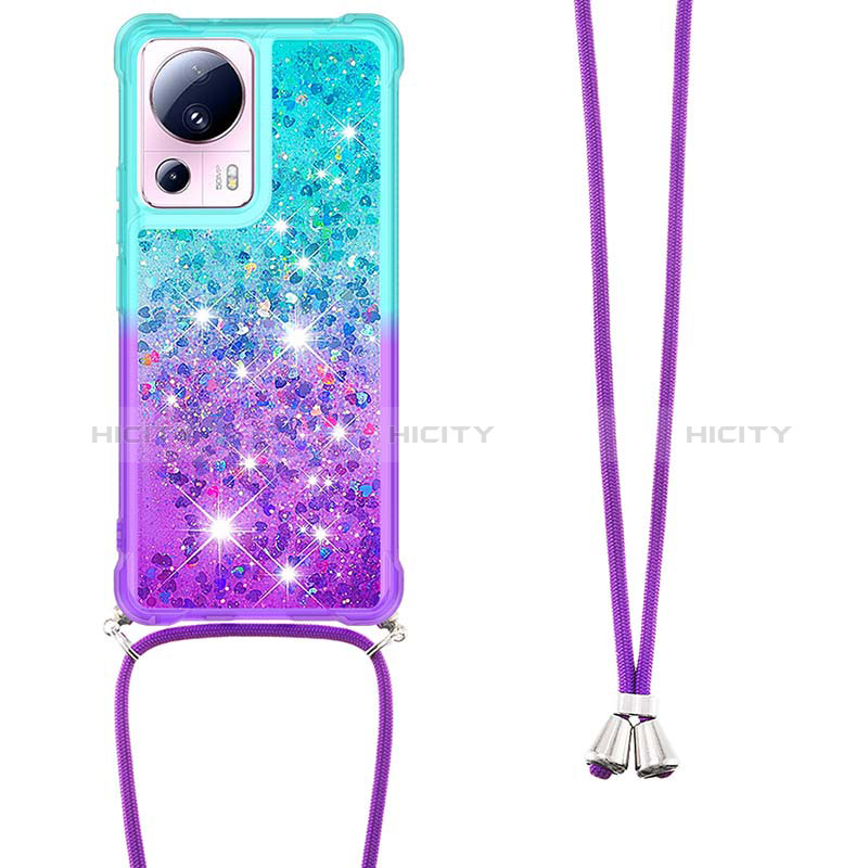 Silikon Hülle Handyhülle Gummi Schutzhülle Flexible Tasche Bling-Bling mit Schlüsselband Lanyard S01 für Xiaomi Civi 2 5G groß