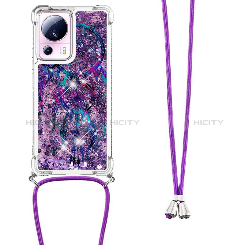 Silikon Hülle Handyhülle Gummi Schutzhülle Flexible Tasche Bling-Bling mit Schlüsselband Lanyard S02 für Xiaomi Mi 12 Lite NE 5G