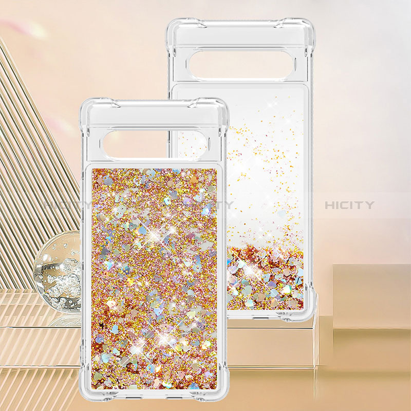 Silikon Hülle Handyhülle Gummi Schutzhülle Flexible Tasche Bling-Bling S01 für Google Pixel 7a 5G groß