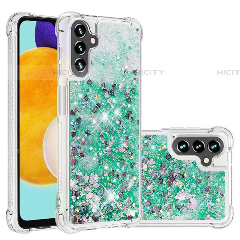 Silikon Hülle Handyhülle Gummi Schutzhülle Flexible Tasche Bling-Bling S01 für Samsung Galaxy A04s Grün