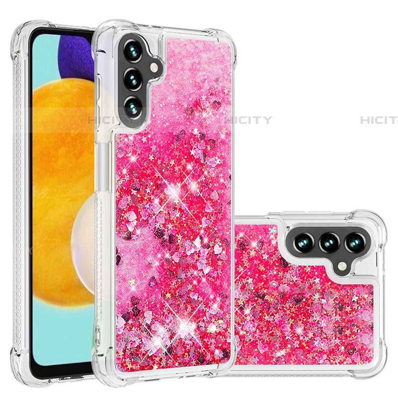 Silikon Hülle Handyhülle Gummi Schutzhülle Flexible Tasche Bling-Bling S01 für Samsung Galaxy A04s Pink