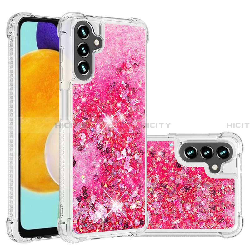 Silikon Hülle Handyhülle Gummi Schutzhülle Flexible Tasche Bling-Bling S01 für Samsung Galaxy A13 5G Pink Plus