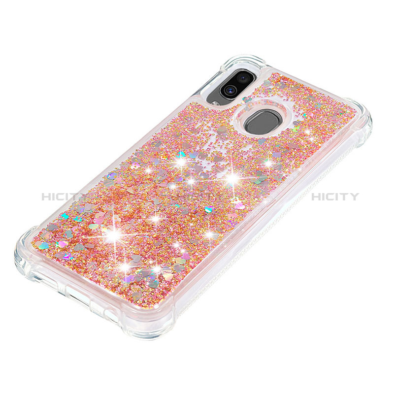 Silikon Hülle Handyhülle Gummi Schutzhülle Flexible Tasche Bling-Bling S01 für Samsung Galaxy A20