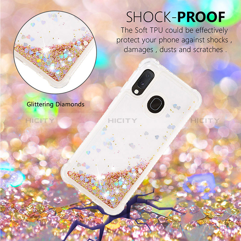 Silikon Hülle Handyhülle Gummi Schutzhülle Flexible Tasche Bling-Bling S01 für Samsung Galaxy A20e