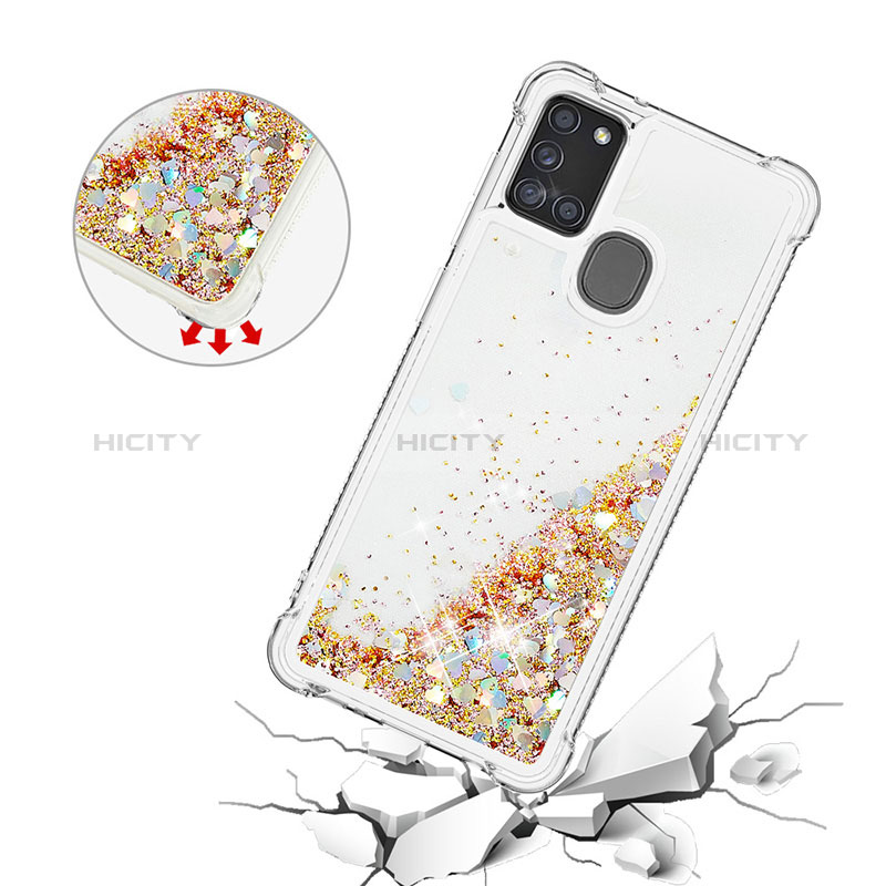 Silikon Hülle Handyhülle Gummi Schutzhülle Flexible Tasche Bling-Bling S01 für Samsung Galaxy A21s groß