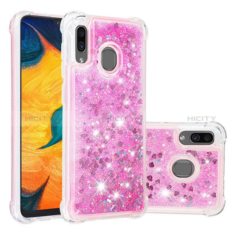 Silikon Hülle Handyhülle Gummi Schutzhülle Flexible Tasche Bling-Bling S01 für Samsung Galaxy A30