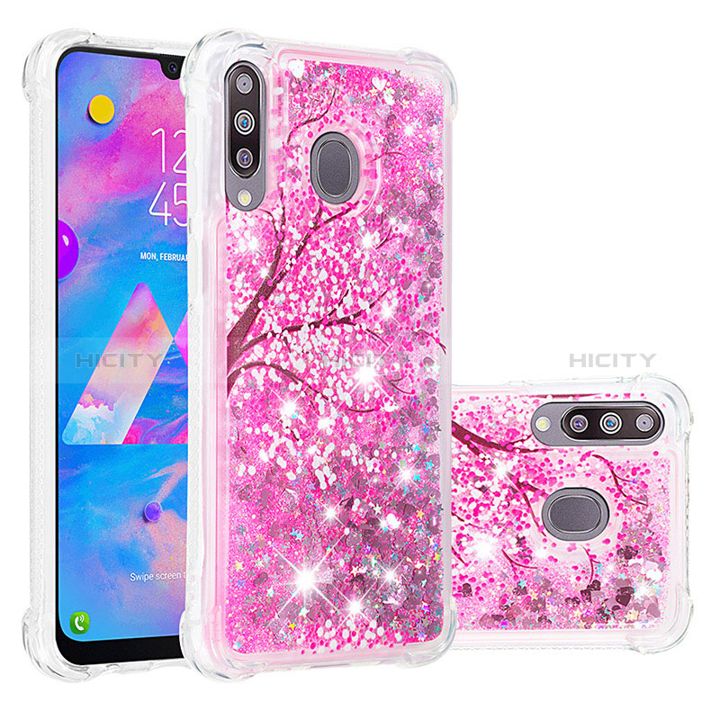 Silikon Hülle Handyhülle Gummi Schutzhülle Flexible Tasche Bling-Bling S01 für Samsung Galaxy A40s groß