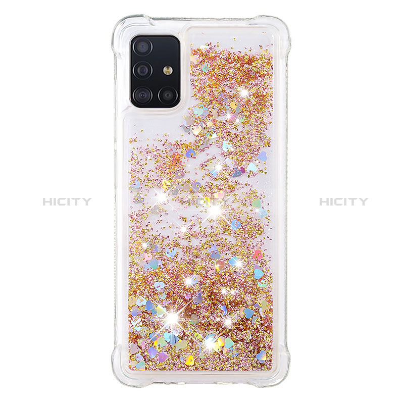 Silikon Hülle Handyhülle Gummi Schutzhülle Flexible Tasche Bling-Bling S01 für Samsung Galaxy A51 4G groß