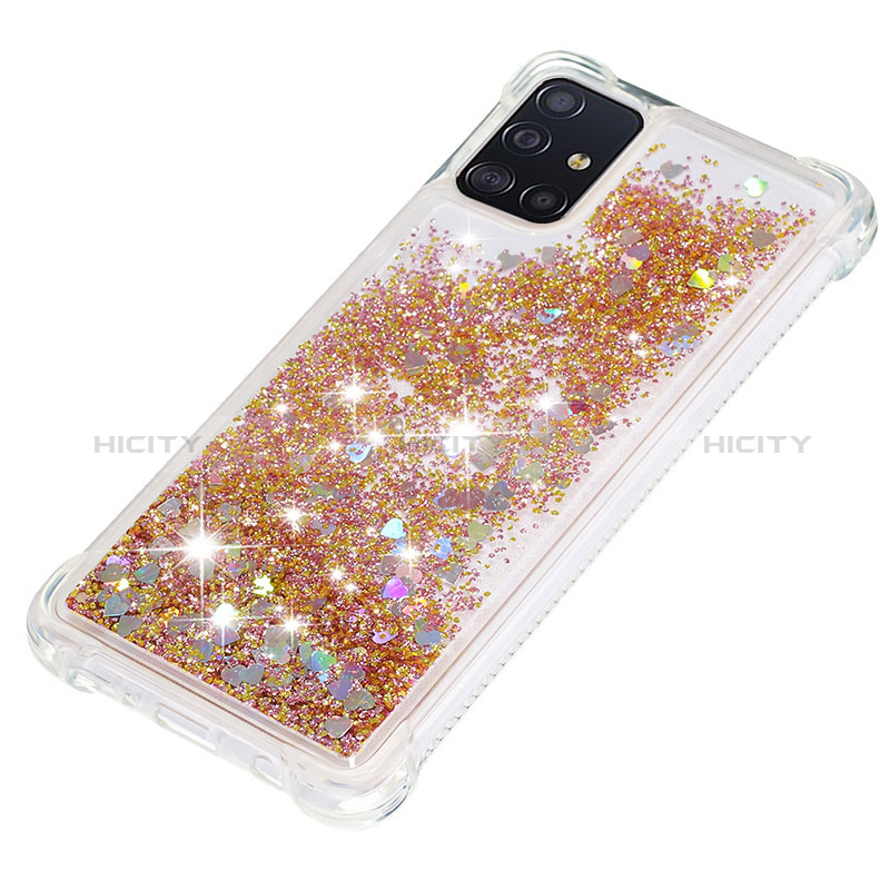 Silikon Hülle Handyhülle Gummi Schutzhülle Flexible Tasche Bling-Bling S01 für Samsung Galaxy A51 4G groß