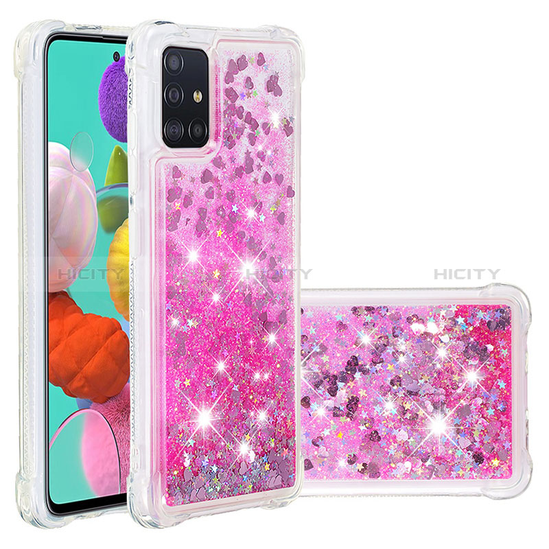 Silikon Hülle Handyhülle Gummi Schutzhülle Flexible Tasche Bling-Bling S01 für Samsung Galaxy A51 4G groß