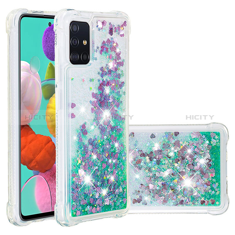 Silikon Hülle Handyhülle Gummi Schutzhülle Flexible Tasche Bling-Bling S01 für Samsung Galaxy A51 4G groß