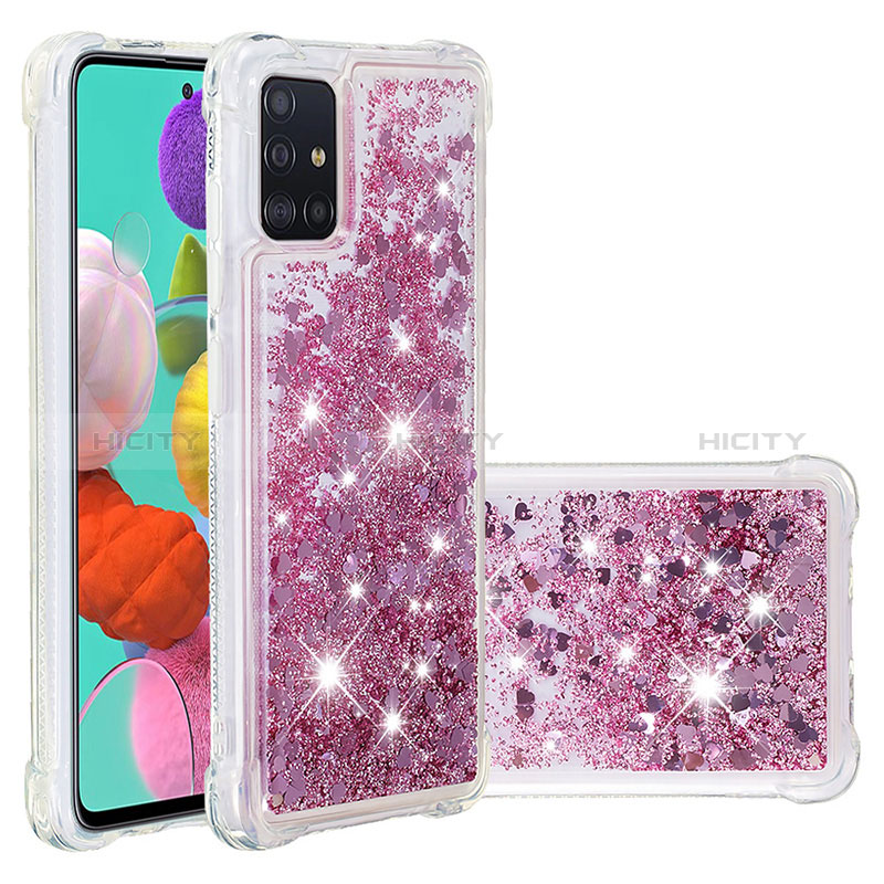 Silikon Hülle Handyhülle Gummi Schutzhülle Flexible Tasche Bling-Bling S01 für Samsung Galaxy A51 4G groß