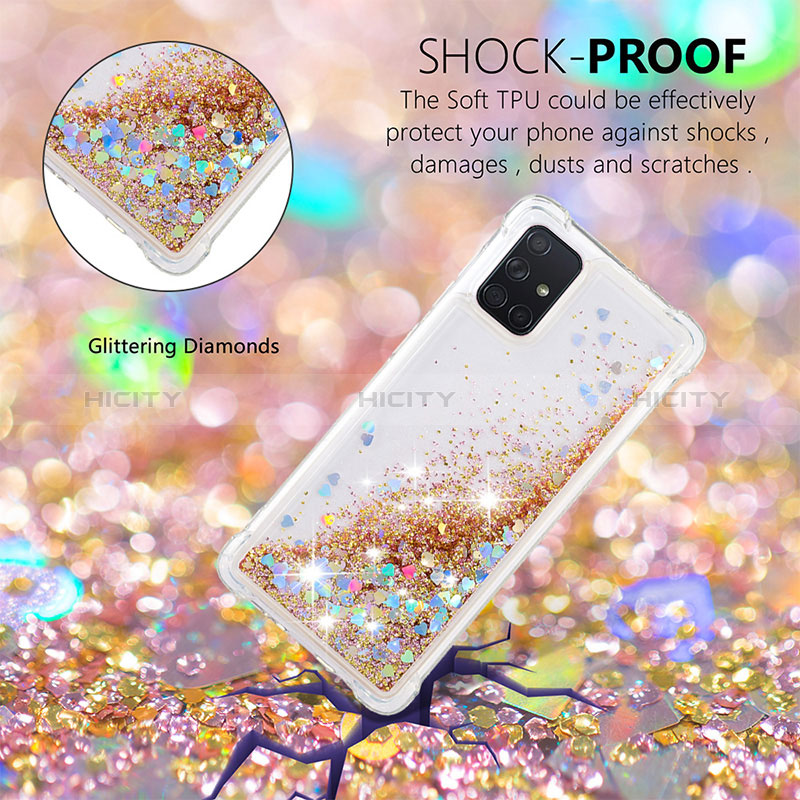 Silikon Hülle Handyhülle Gummi Schutzhülle Flexible Tasche Bling-Bling S01 für Samsung Galaxy A71 4G A715 groß