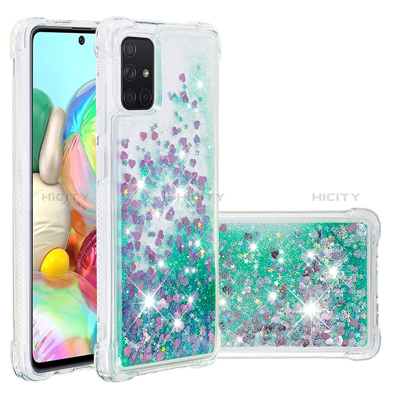 Silikon Hülle Handyhülle Gummi Schutzhülle Flexible Tasche Bling-Bling S01 für Samsung Galaxy A71 4G A715 groß