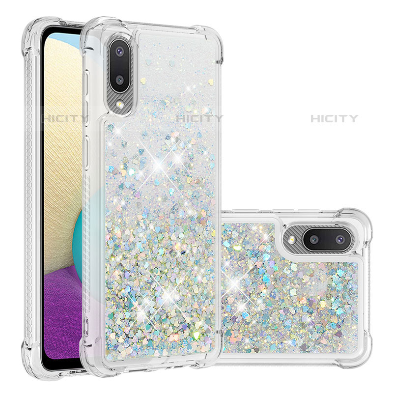 Silikon Hülle Handyhülle Gummi Schutzhülle Flexible Tasche Bling-Bling S01 für Samsung Galaxy M02