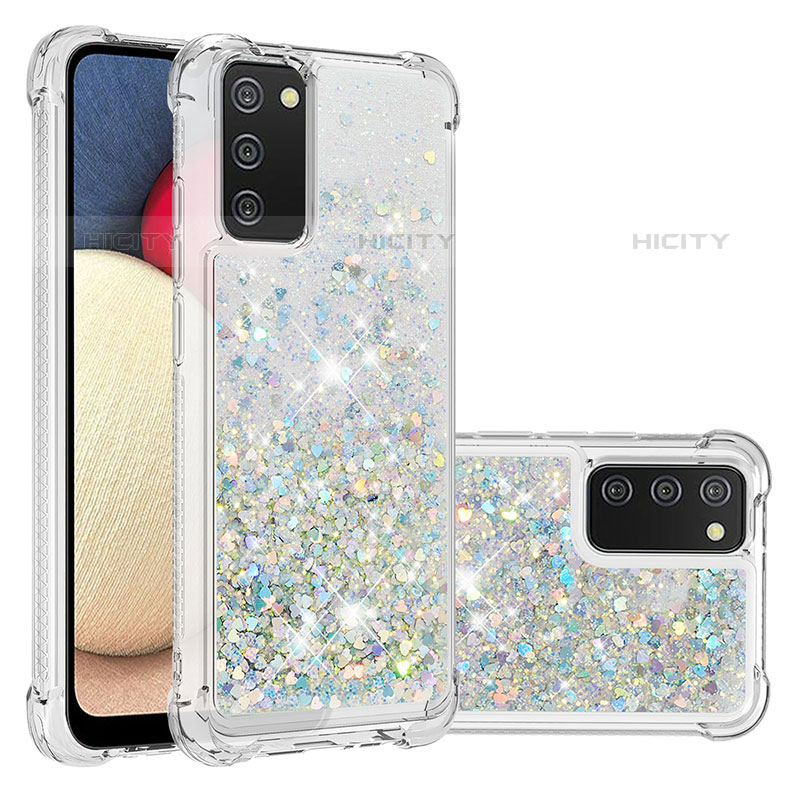 Silikon Hülle Handyhülle Gummi Schutzhülle Flexible Tasche Bling-Bling S01 für Samsung Galaxy M02s groß