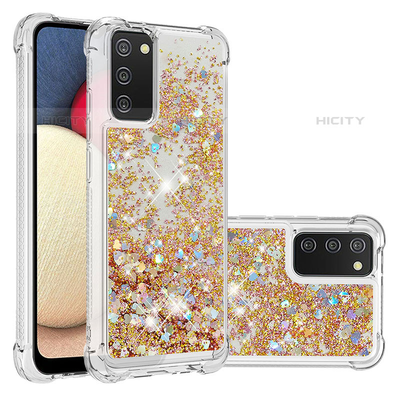 Silikon Hülle Handyhülle Gummi Schutzhülle Flexible Tasche Bling-Bling S01 für Samsung Galaxy M02s Gold Plus