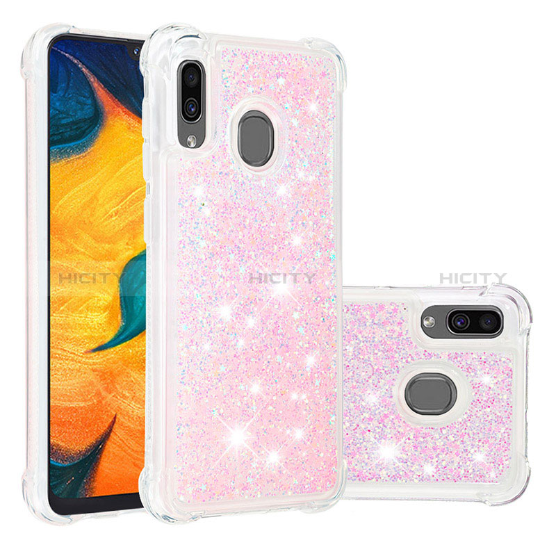 Silikon Hülle Handyhülle Gummi Schutzhülle Flexible Tasche Bling-Bling S01 für Samsung Galaxy M10S groß