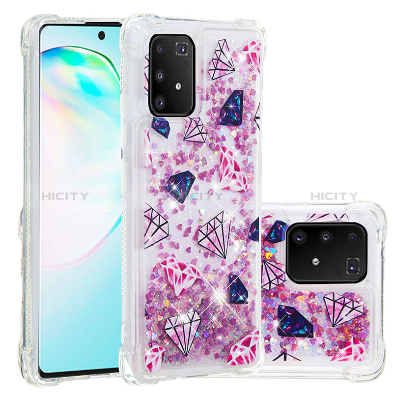 Silikon Hülle Handyhülle Gummi Schutzhülle Flexible Tasche Bling-Bling S01 für Samsung Galaxy S10 Lite