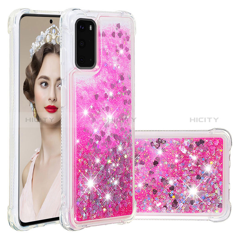 Silikon Hülle Handyhülle Gummi Schutzhülle Flexible Tasche Bling-Bling S01 für Samsung Galaxy S20 groß