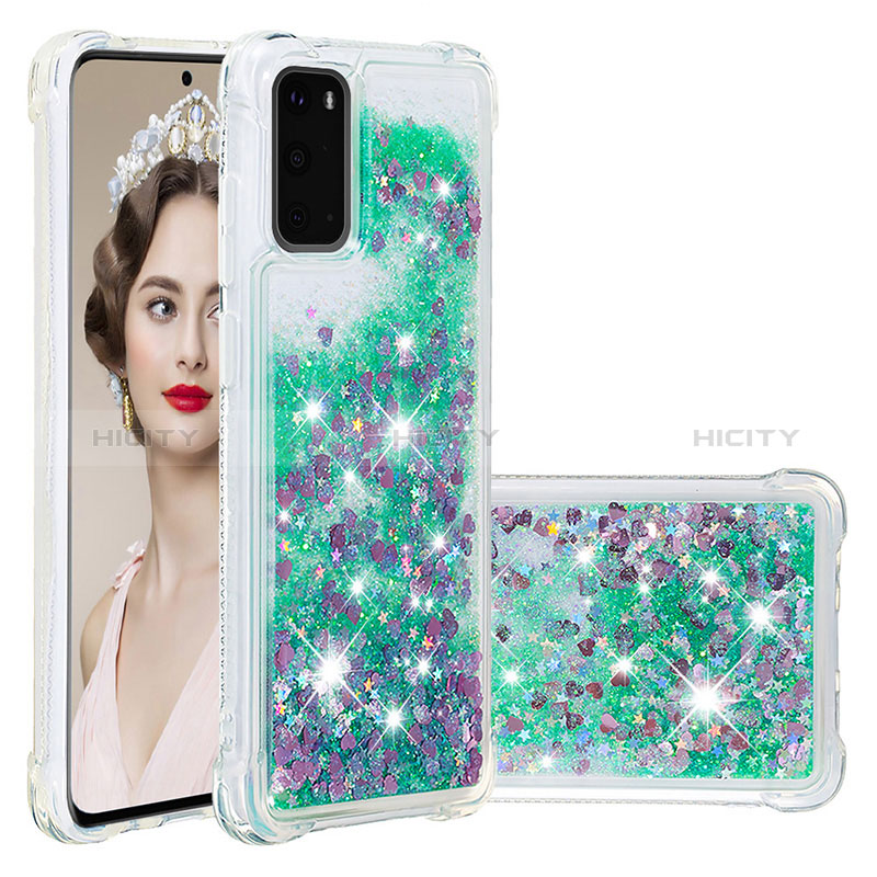 Silikon Hülle Handyhülle Gummi Schutzhülle Flexible Tasche Bling-Bling S01 für Samsung Galaxy S20 groß