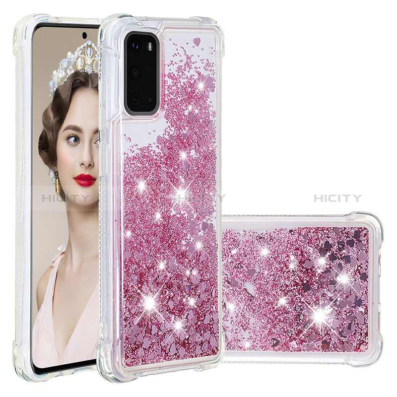 Silikon Hülle Handyhülle Gummi Schutzhülle Flexible Tasche Bling-Bling S01 für Samsung Galaxy S20 groß