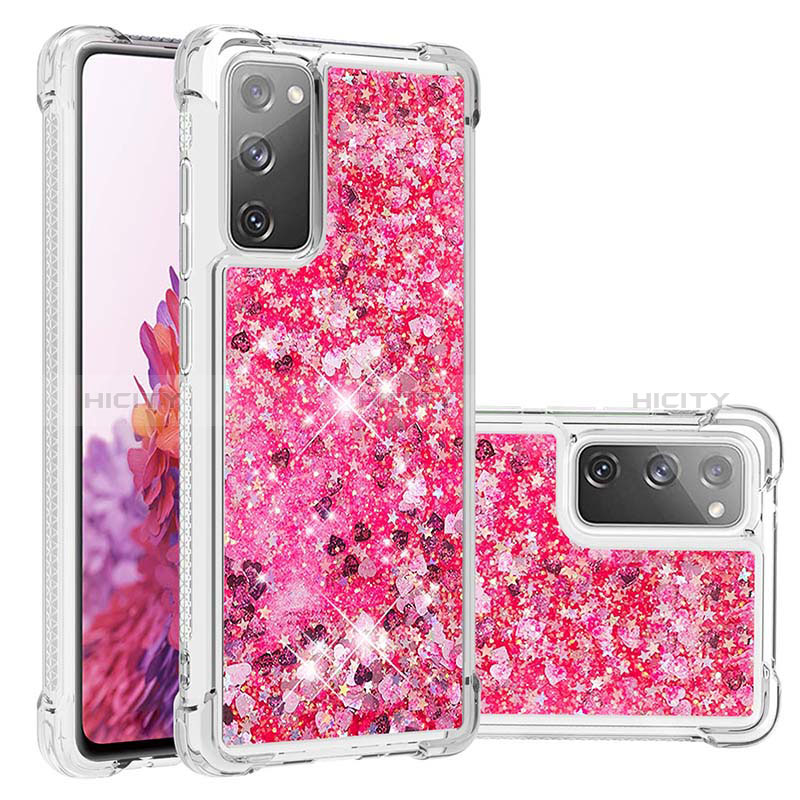 Silikon Hülle Handyhülle Gummi Schutzhülle Flexible Tasche Bling-Bling S01 für Samsung Galaxy S20 FE 5G Pink