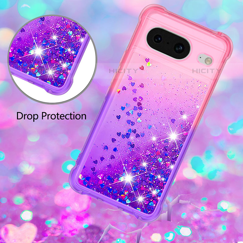 Silikon Hülle Handyhülle Gummi Schutzhülle Flexible Tasche Bling-Bling S02 für Google Pixel 8 5G groß