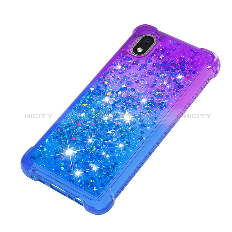 Silikon Hülle Handyhülle Gummi Schutzhülle Flexible Tasche Bling-Bling S02 für Samsung Galaxy A01 Core groß